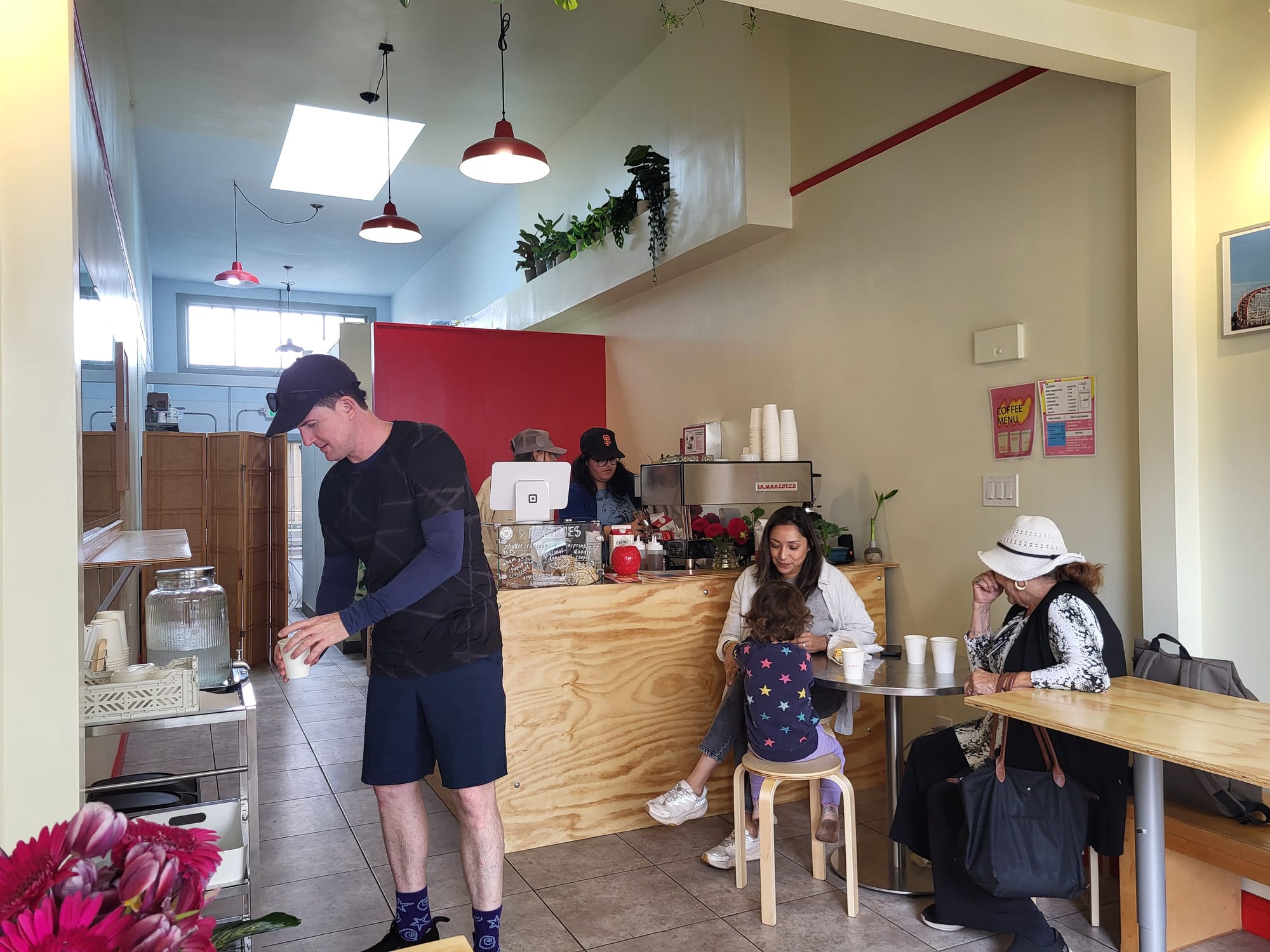 Coffee shop interior.