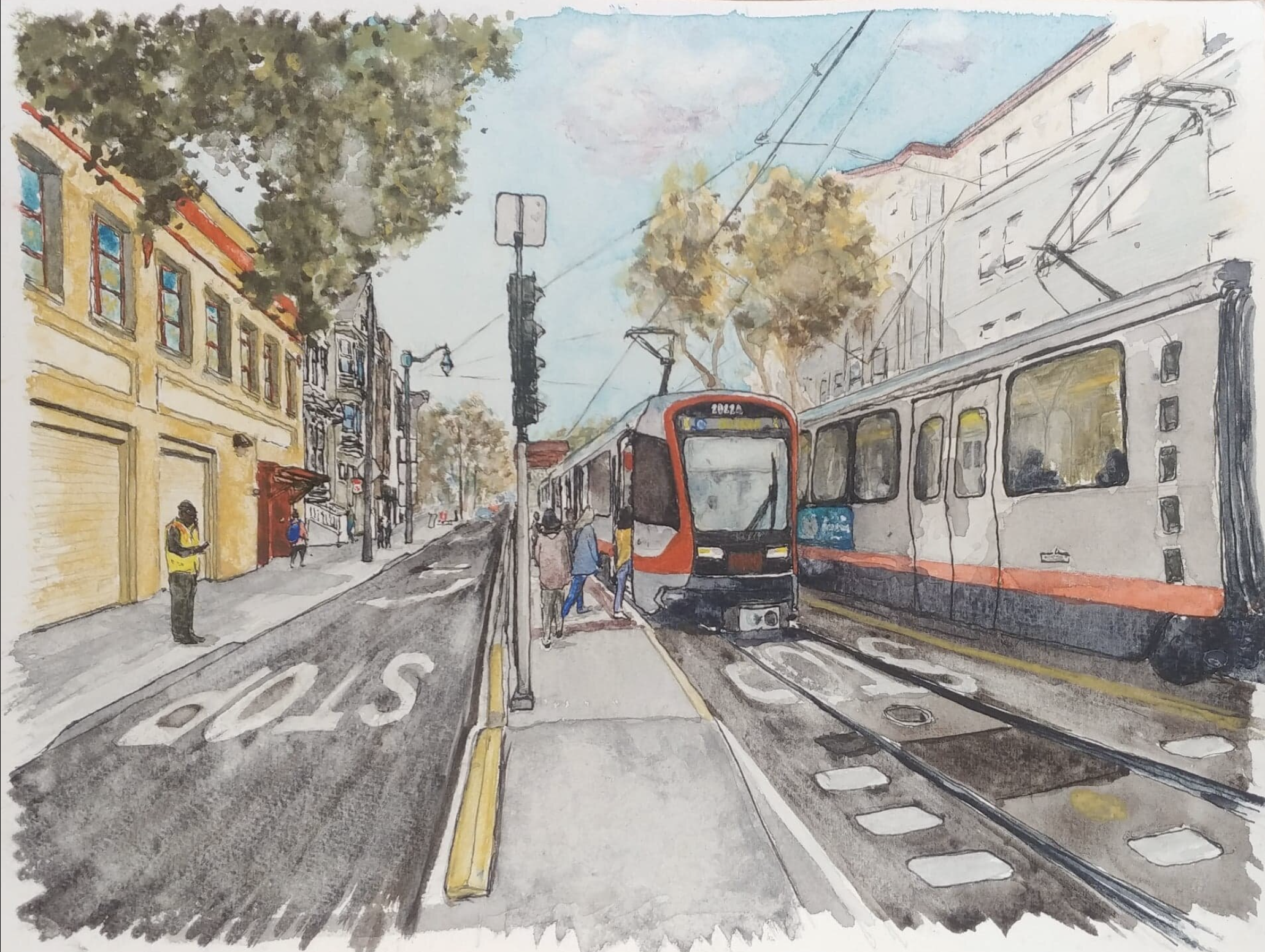 Painting of transit.