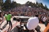 Banks performs at outdoor venue.
