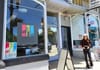 Storefront with signs.