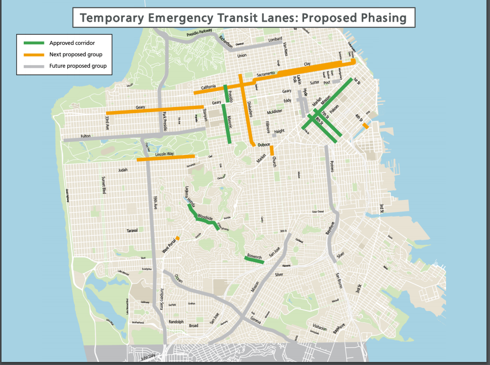 SFMTA Drops Ocean Avenue from Temporary Emergency Transit Lane Program ...